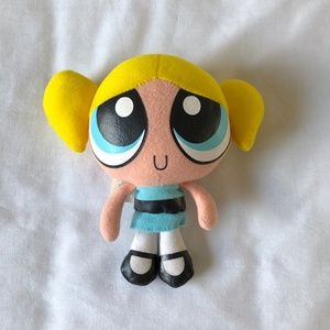 Vintage 1999 Powerpuff Girls Bubbles 7" Doll Plush Trendmasters